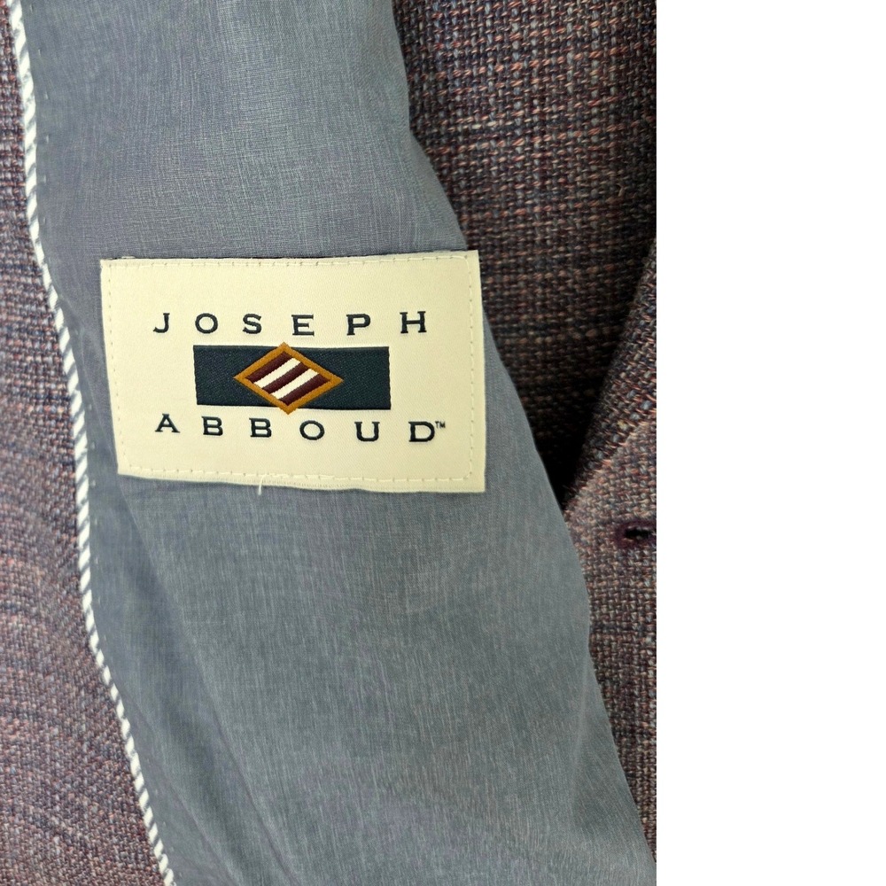 NWOT-Josept Abboud Men Sport Coat 44R Silk/Linen/Wool SAN ILDEFonso Blue/Purple